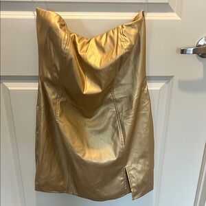 NWT Fashion Nova Gold Mini Dress (1X)